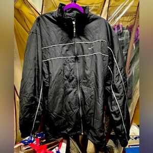 Men’s XL Nike Nylon Black Jacket with White Accents
